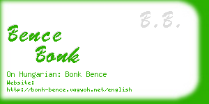 bence bonk business card